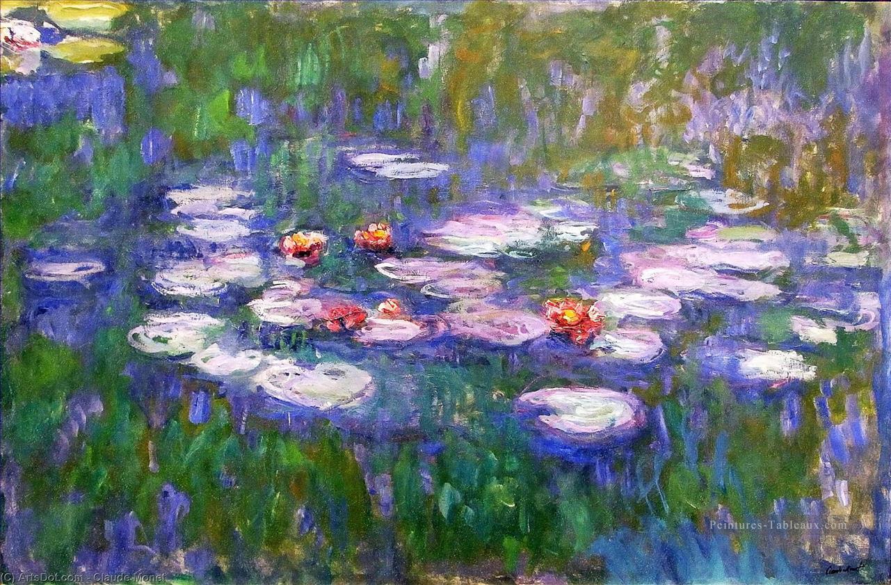 Lys d’eau grandes fleurs Claude Monet Peintures à l'huile